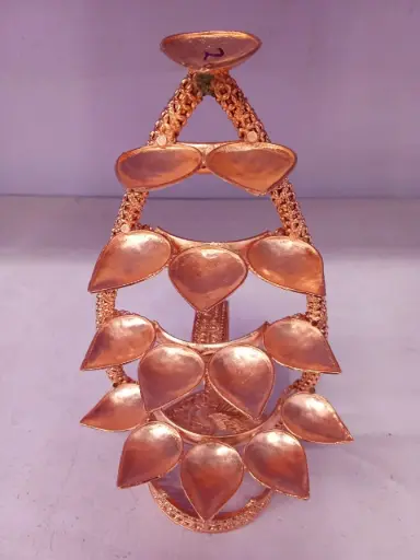 Copper Stand Diya For Puja